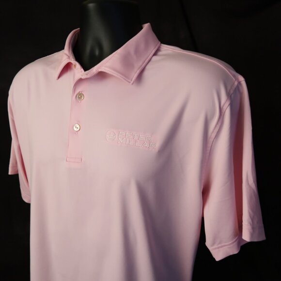 Peter Millar Summer Comfort Pink Performance Polo (L) ⛳️ - Picture 2 of 8